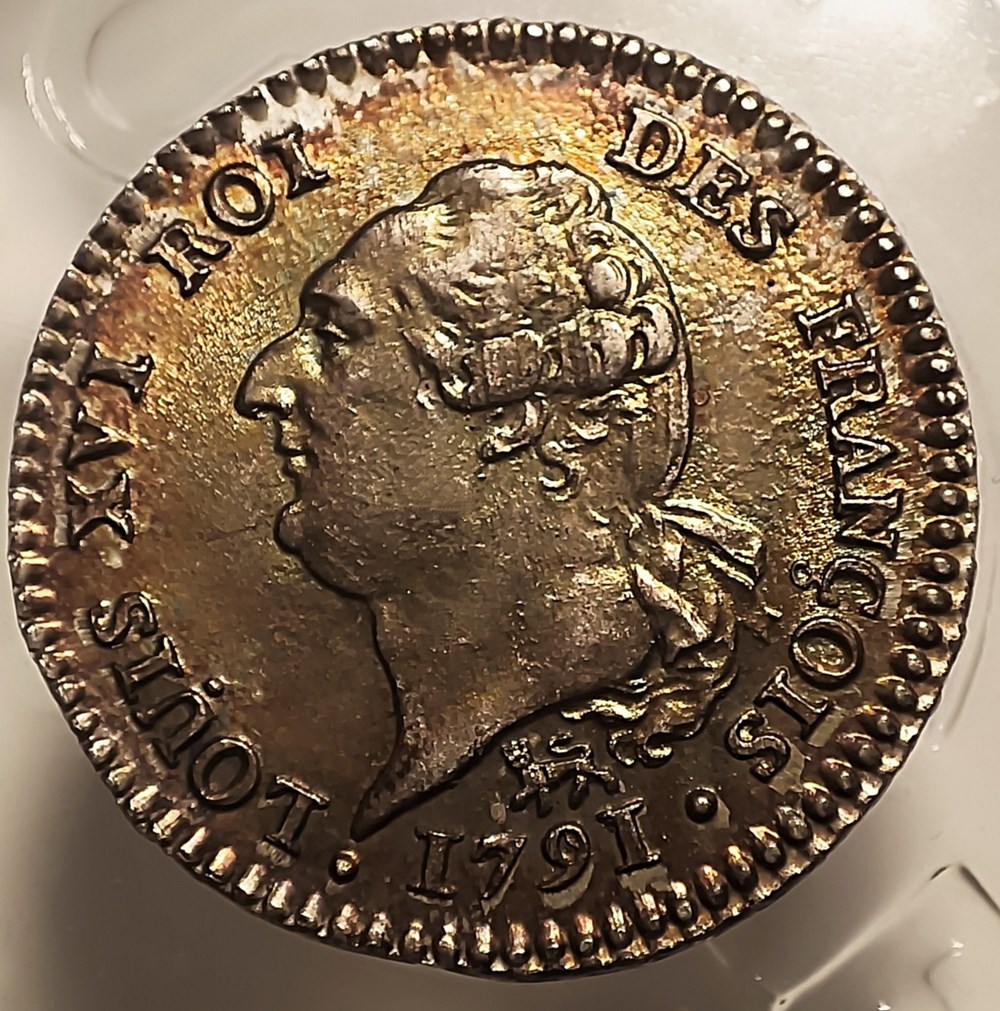 15 sols 1791 A léopard MS62 monnaies europe medievale france royales 15 sols 1791 a leopard ms62