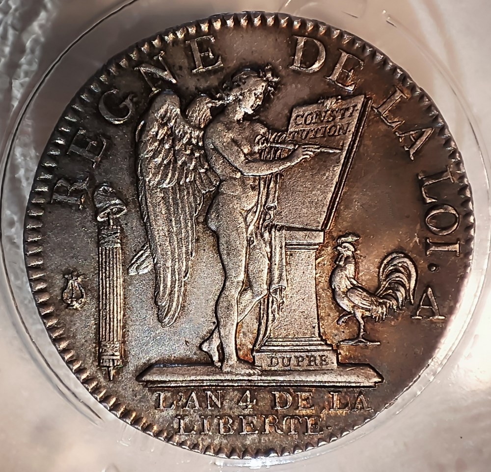1/2 écu 1792 A au génie MS61 monnaies europe medievale france royales 1 2 ecu 1792 a au genie ms61