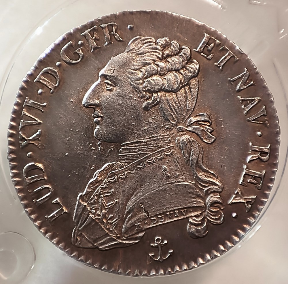 1/2 écu 1790 H aux branches d'olivier monnaies europe medievale france royales 1 2 ecu 1790 h aux branches olivier