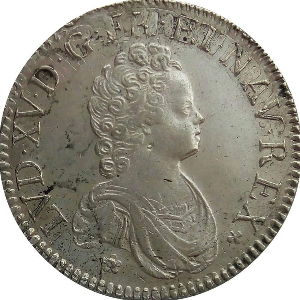 Écu 1716 X Vertugadin monnaies europe medievale france royales ecu 1716 x vertugadin