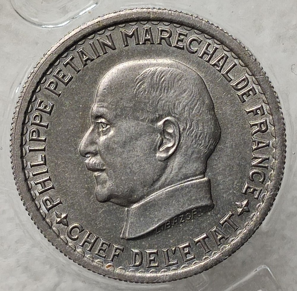 5 francs 1941 Pétain monnaies monde france 5 francs 1941 petain