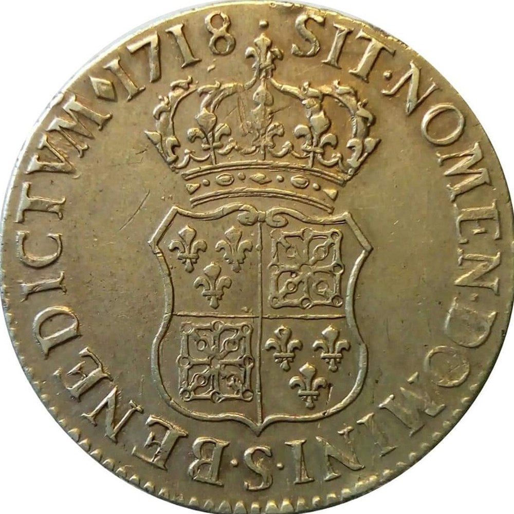 monnaies europe medievale royales ecu 1718 s de france navarre