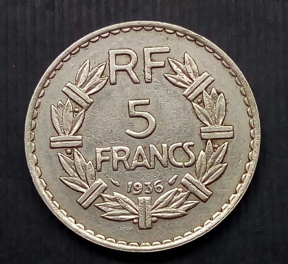 5 francs 1936 monnaies monde france 5 francs 1936