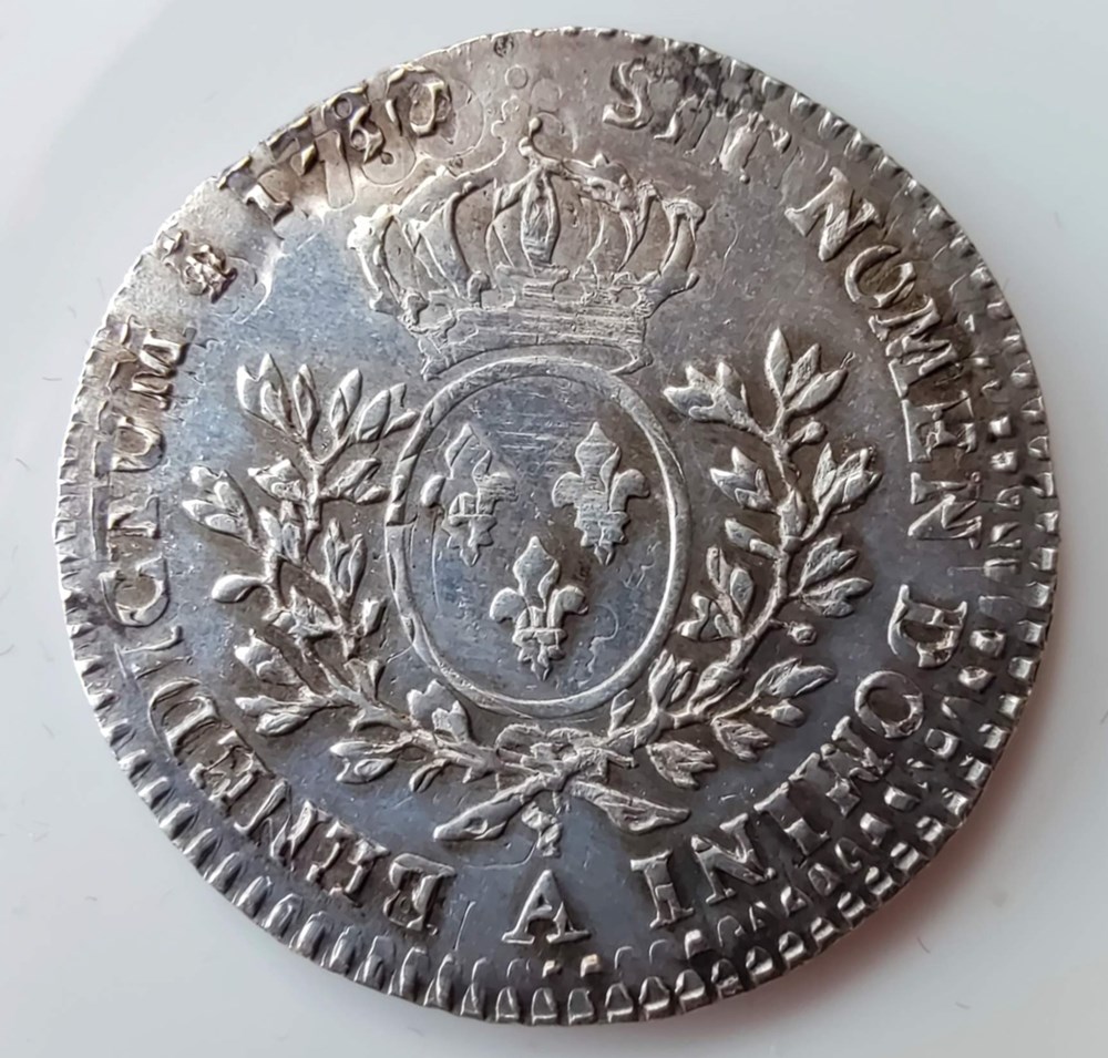 1/5 écu 1780 A aux branches d'olivier frappes multiples monnaies europe medievale france royales 1 5 ecu 1780 a aux branches olivier frappes multiples