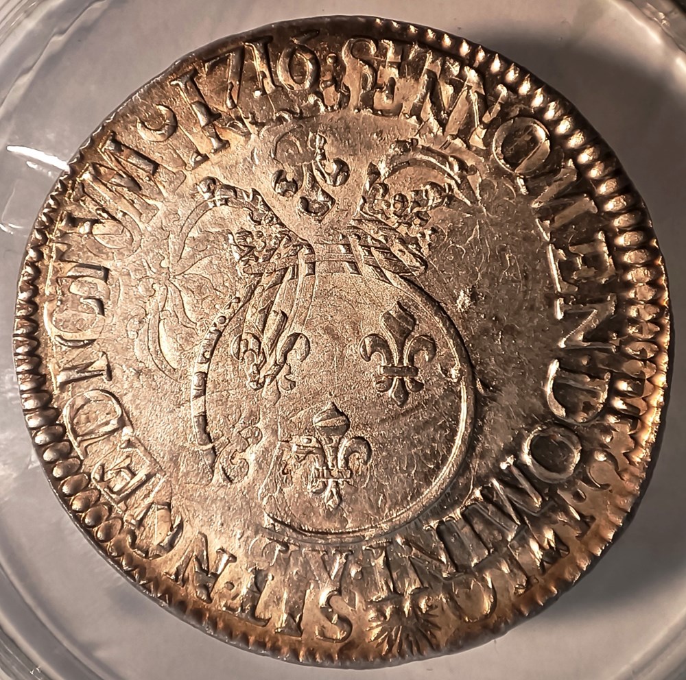 monnaies europe medievale france royales ecu 1716 y vertugadin