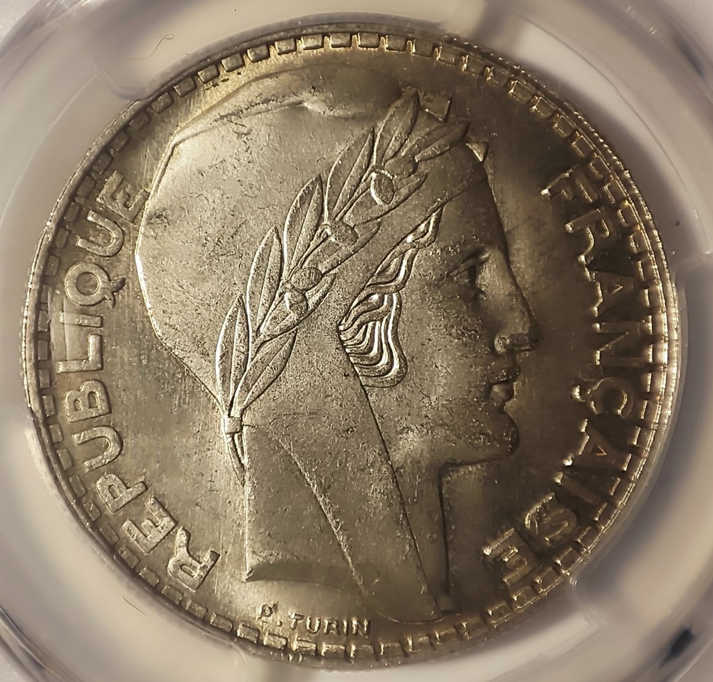 20 francs 1936 MS64 monnaies monde france 20 francs 1936 ms64
