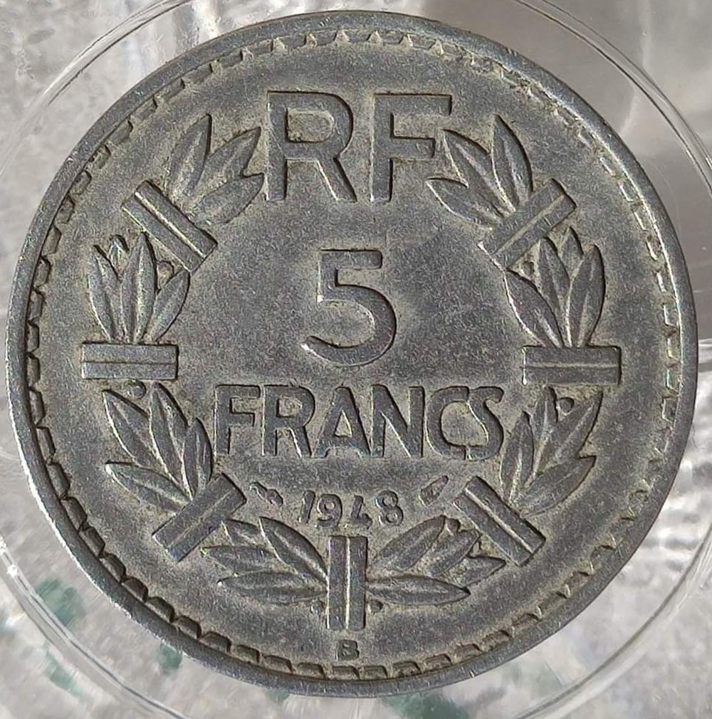 5 francs 1948 B fermé monnaies monde france 5 francs 1948 b ferme