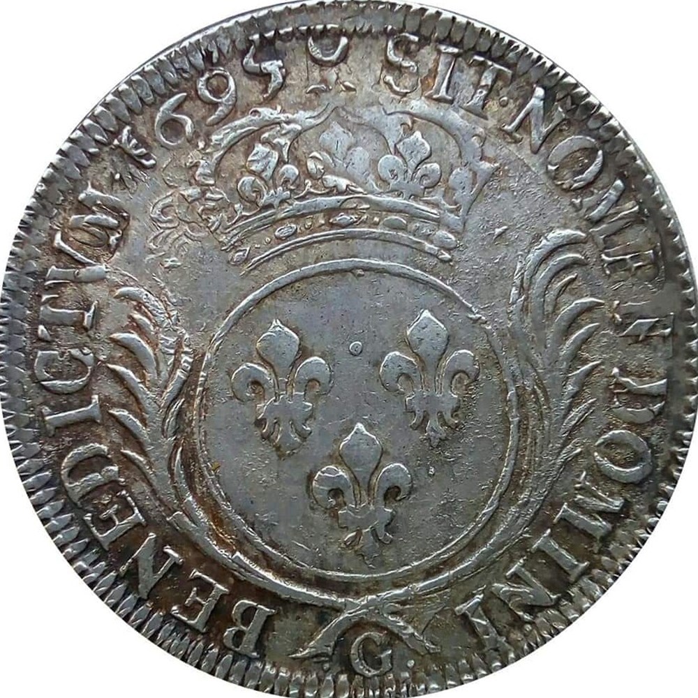 monnaies europe medievale france royales ecu 1695 g aux palmes