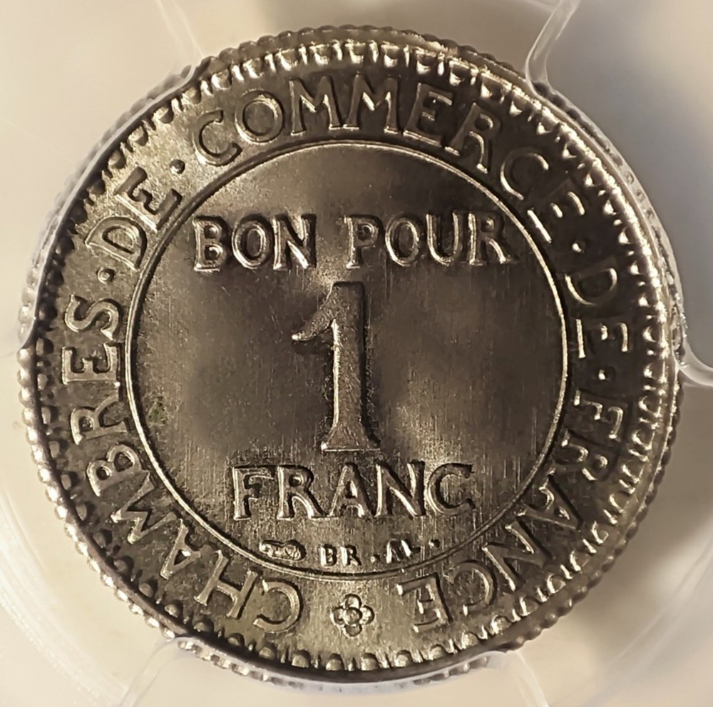1 franc 1920 essai maillechort SP66 monnaies monde france 1 franc 1920 essai maillechort sp66