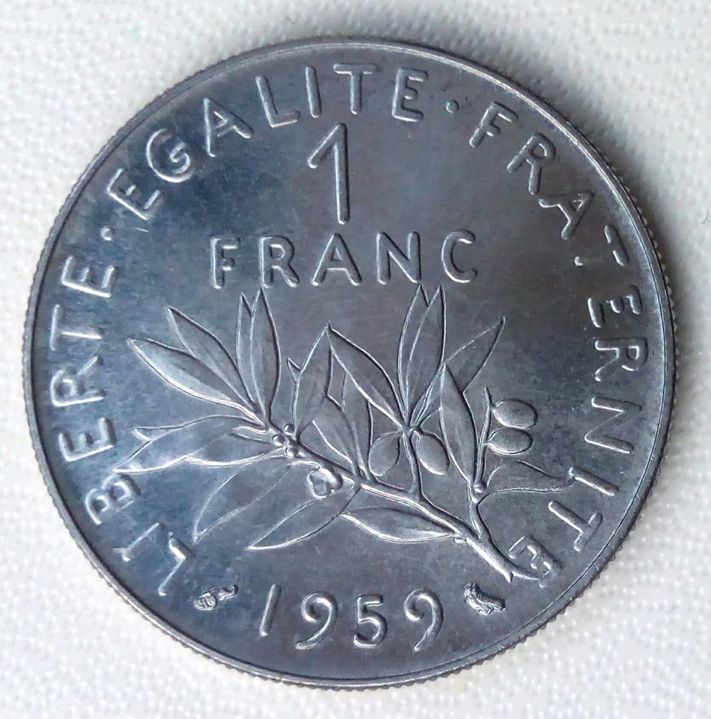 1 franc 1959 essai monnaies monde france 1 franc 1959 essai