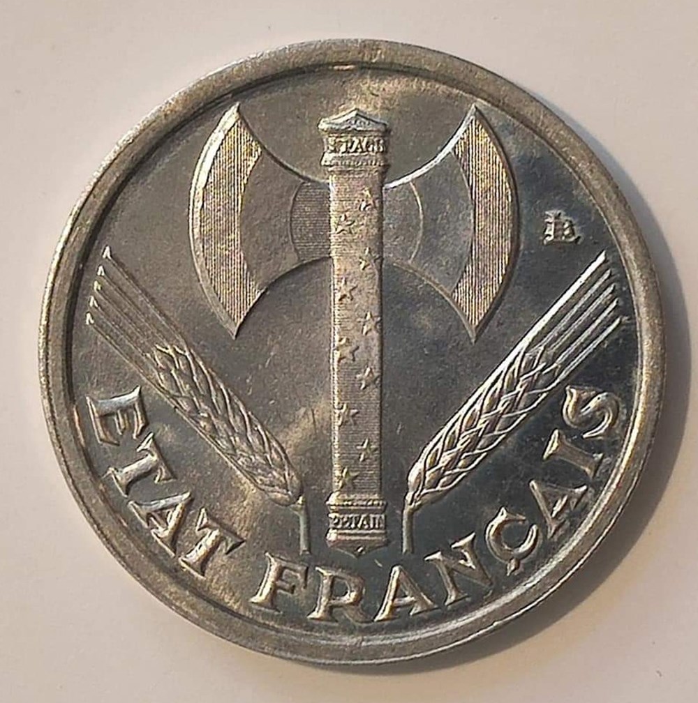 50 centimes 1942 première frappe aux croix dans les globules MS65 monnaies monde france 50 centimes 1942 premiere frappe aux croix dans les globules ms65