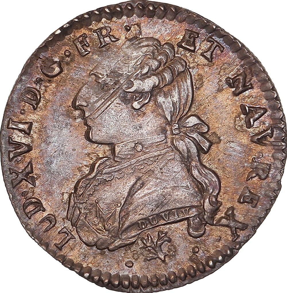 1/10 écu 1790 L buste du 1/2 Louis d'or aux branches d'olivier MS63 monnaies europe medievale france royales 1 10 ecu 1790 l buste du 1 2 louis or aux branches olivier ms63