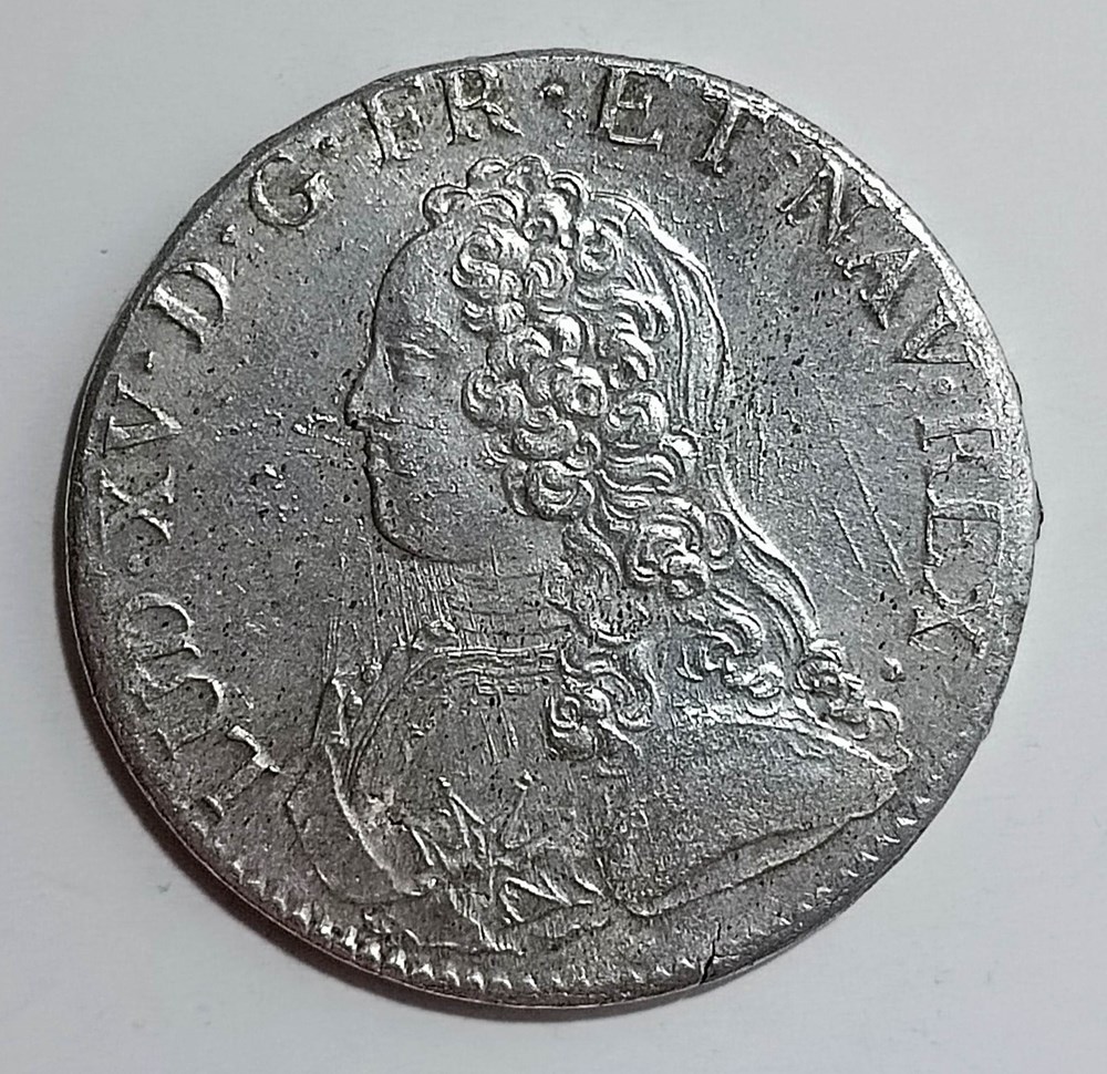 monnaies europe medievale france royales ecu 1733 aux branches olivier