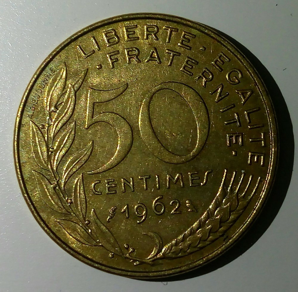 50 centimes 1962 à 4 plis monnaies monde france 50 centimes 1962 a 4 plis