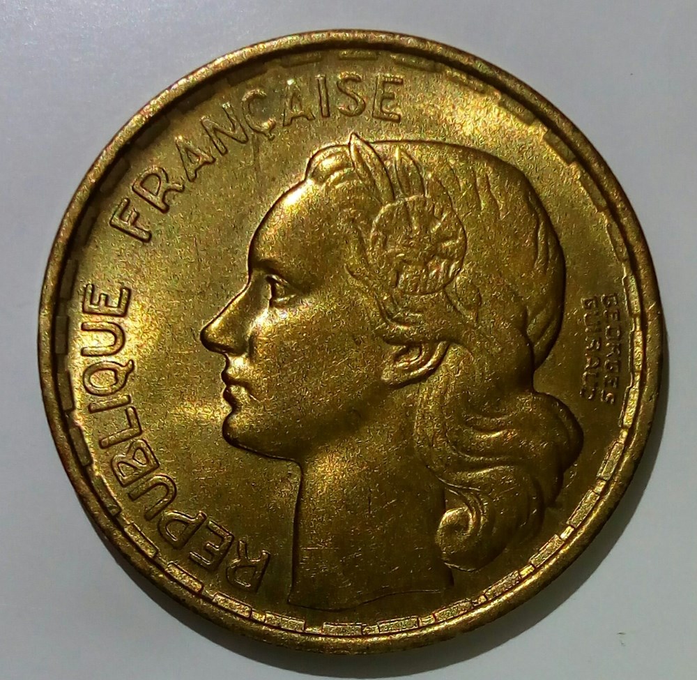 20 francs 1950 B Georges Guiraud à 4 plumes monnaies monde france 20 francs 1950 b georges guiraud a 4 plumes