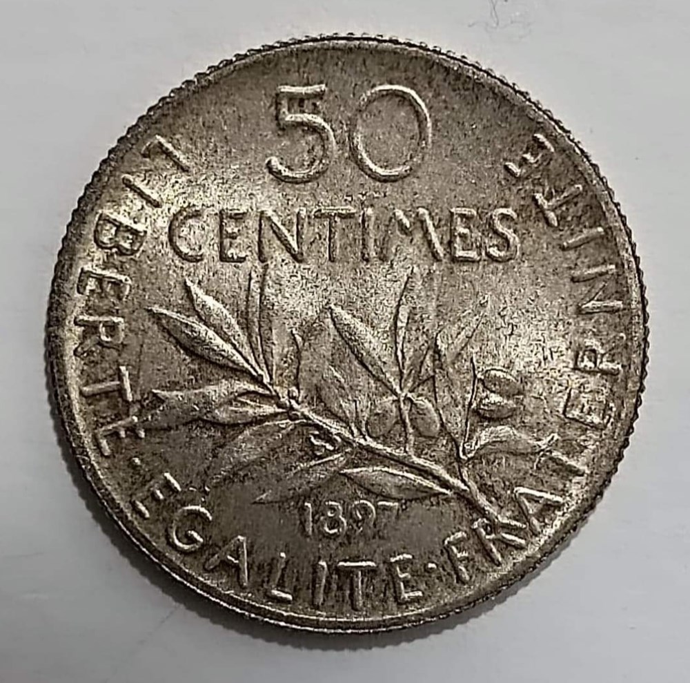 50 centimes 1897 MS65 monnaies monde france 50 centimes 1897 ms65