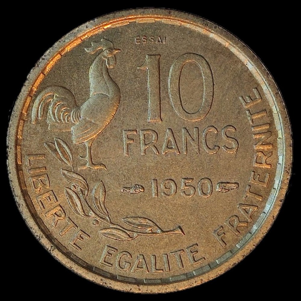 10 francs 1950 B essai monnaies monde france 10 francs 1950 b essai