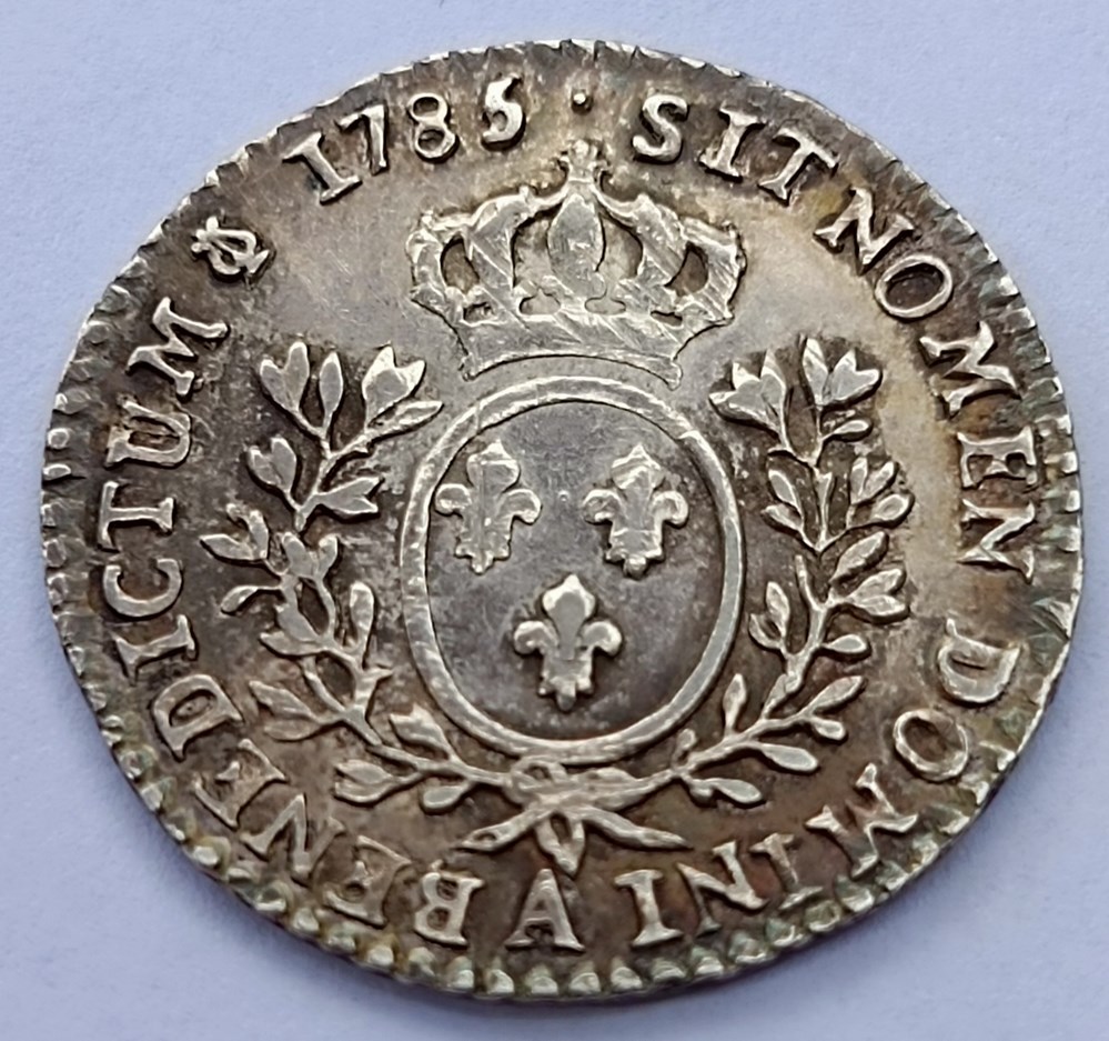1/10 écu 1785 A "LOUIS XV" aux branches d'olivier monnaies europe medievale france royales 1 10 ecu 1785 a louis xv aux branches olivier