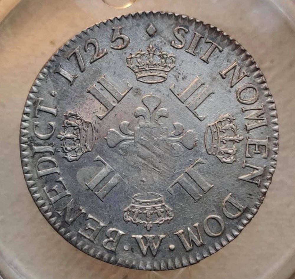 monnaies europe medievale france royales ecu 1725 w aux 8 l