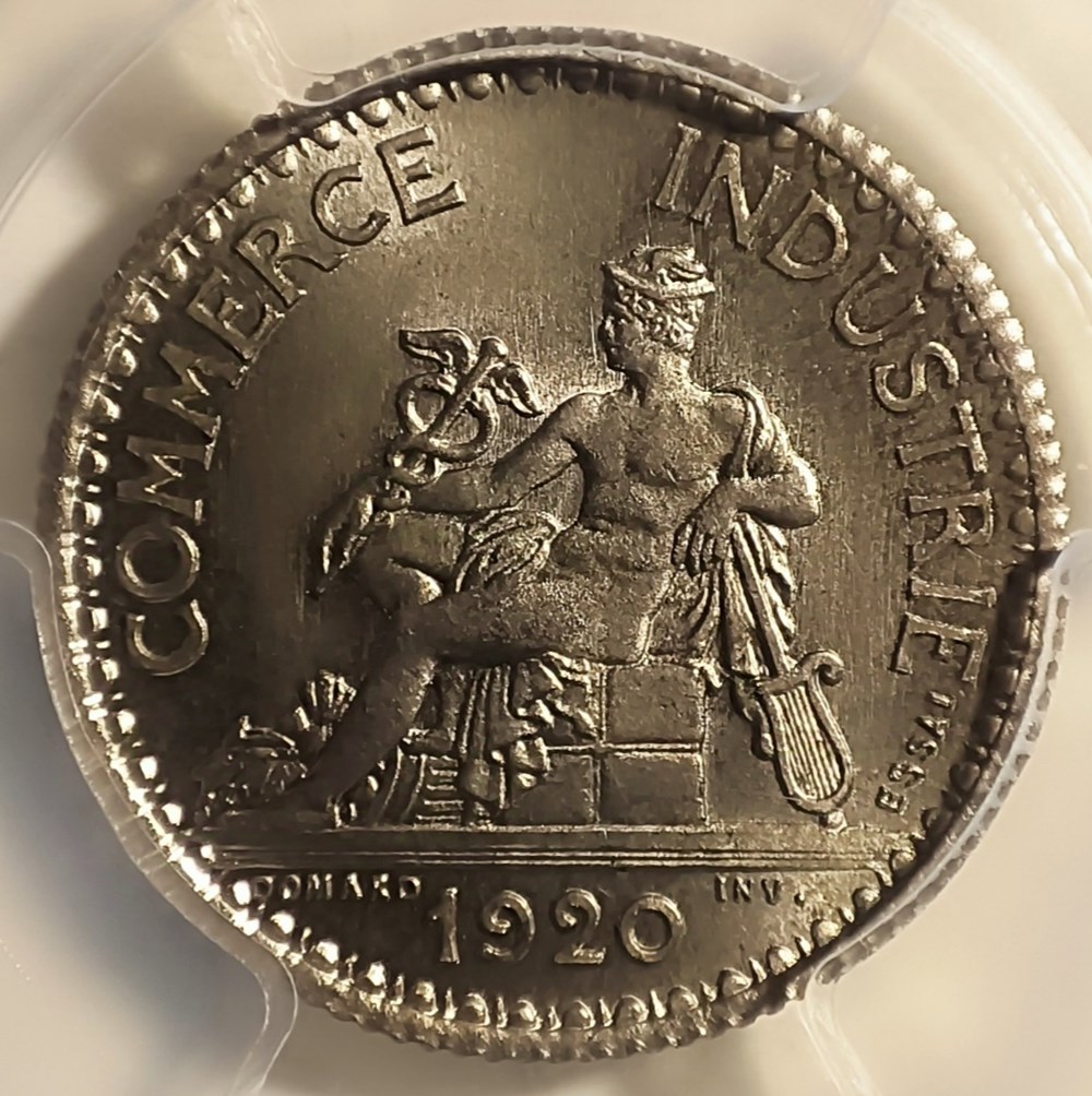 1 franc 1920 essai maillechort SP66 monnaies monde france 1 franc 1920 essai maillechort sp66