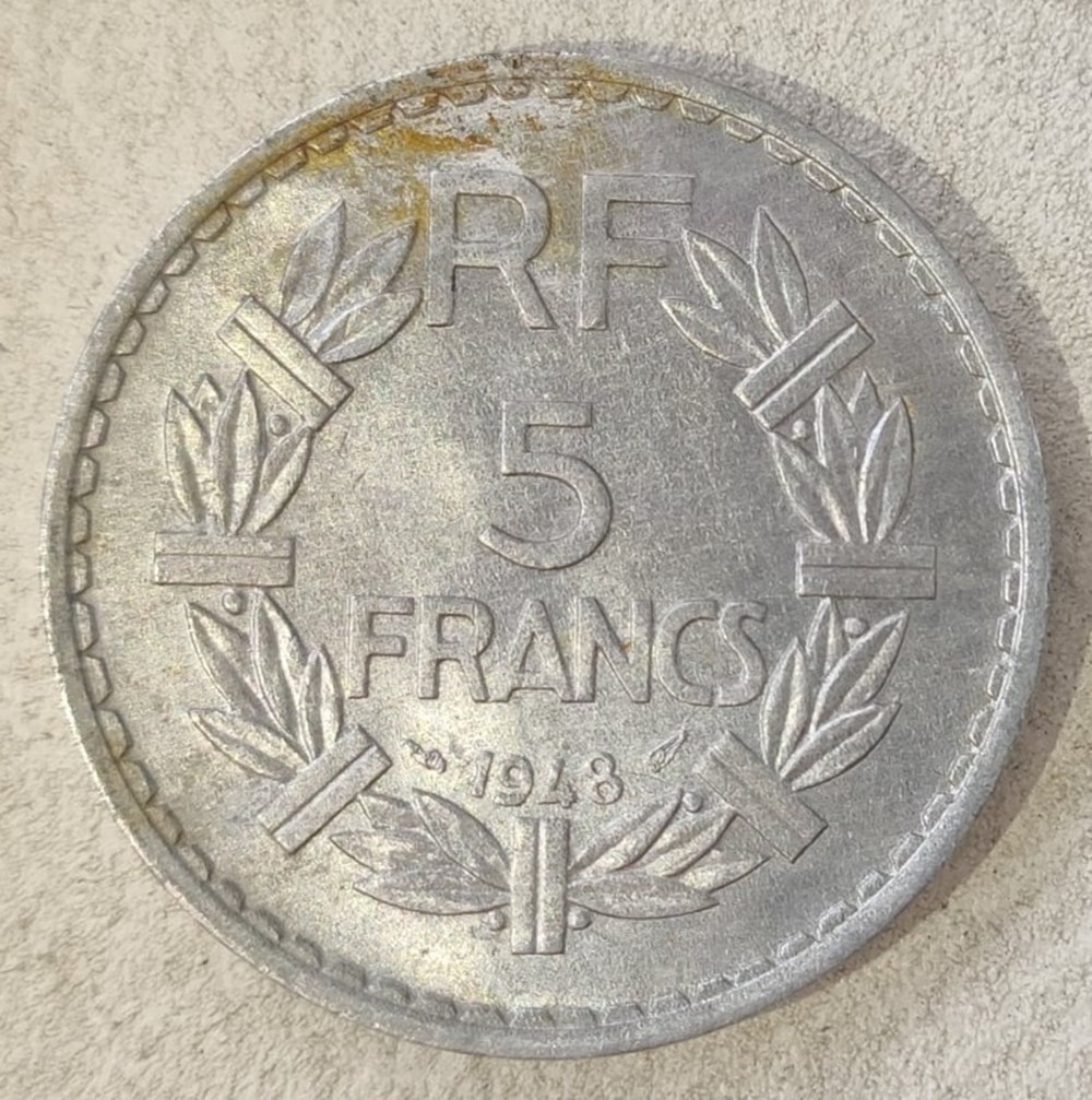 monnaies monde france 5 francs 1948 ferme