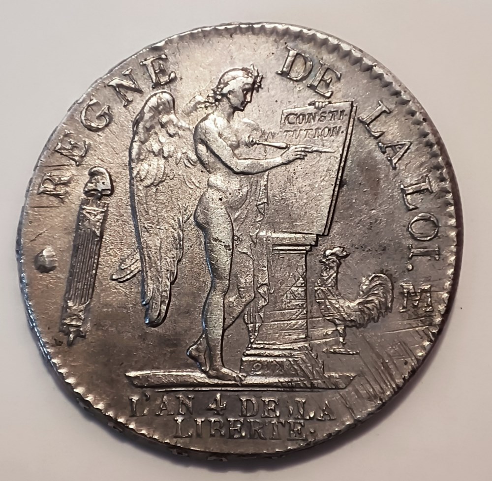 monnaies europe medievale france royales ecu 1792 m au genie