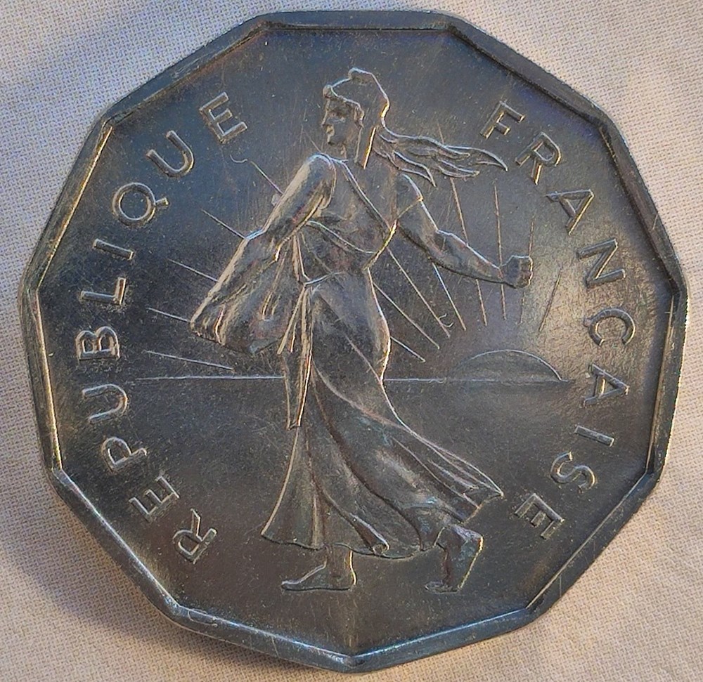 2 francs Semeuse 1977 pré-série type 1 monnaies monde france 2 francs semeuse 1977 pre serie type 1