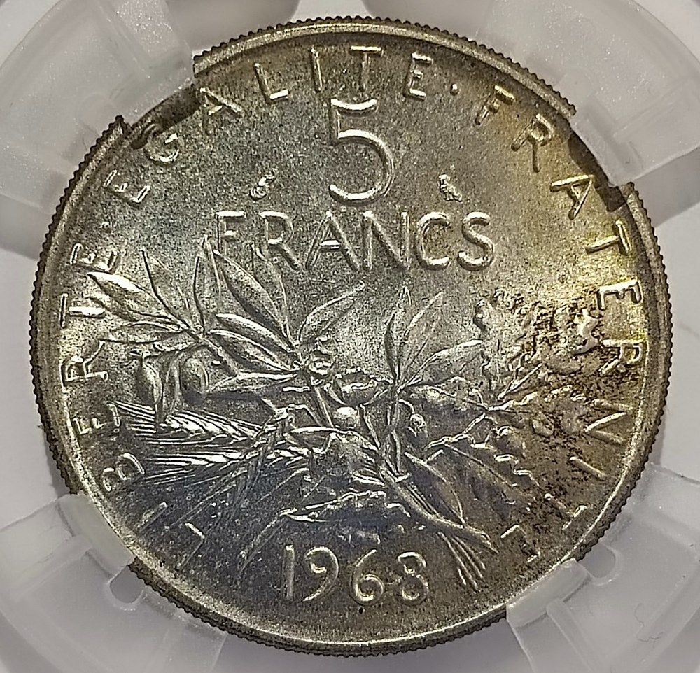 monnaies monde france 5 francs 1968 pre serie nickel ms64