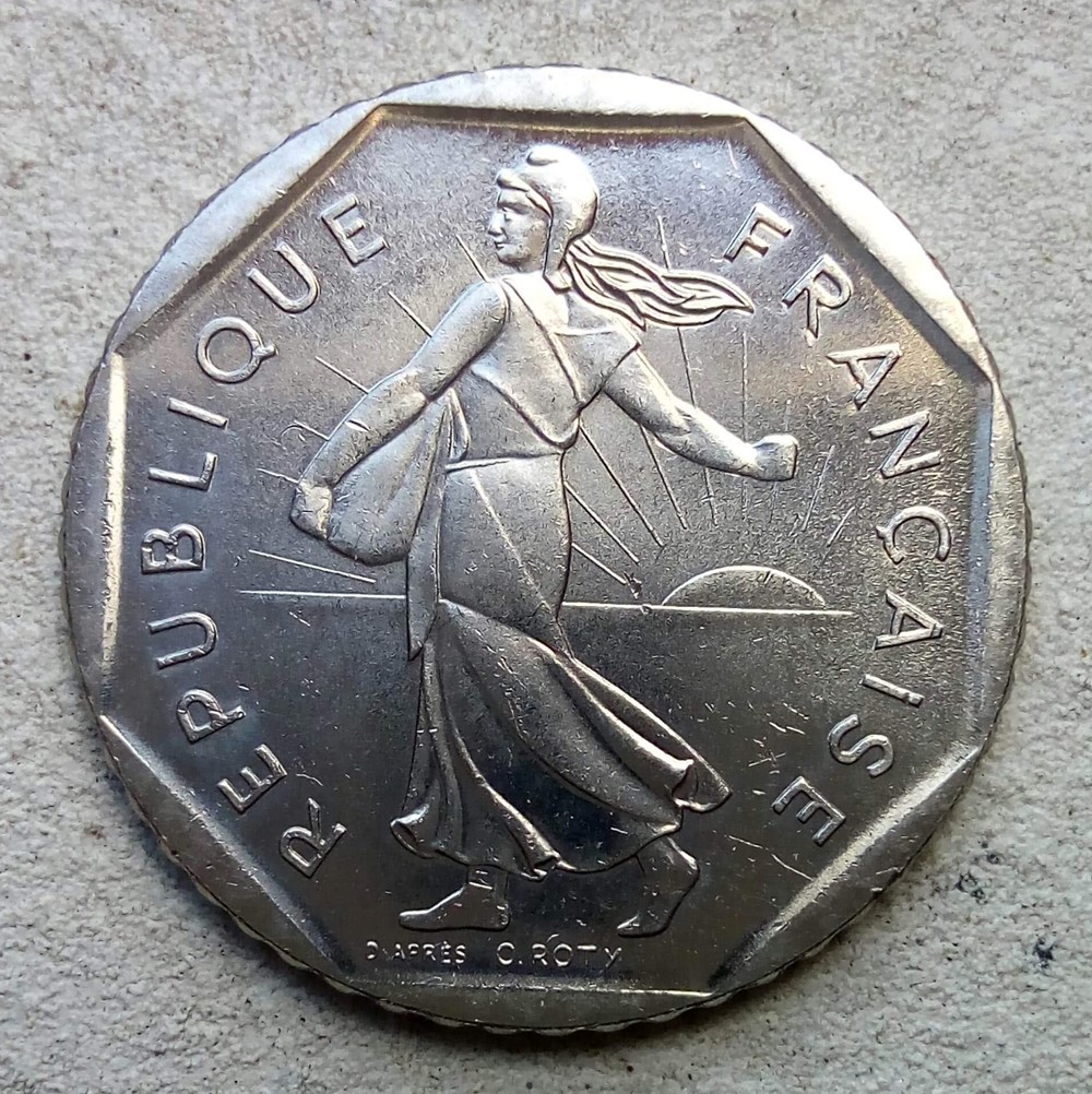 monnaies monde france 2 francs 1991 frappe monnaie