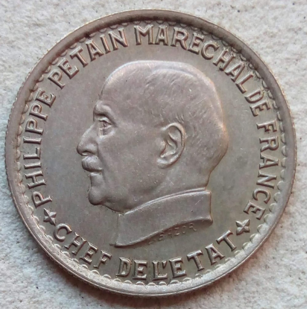 5 francs 1941 Pétain monnaies monde france 5 francs 1941 petain