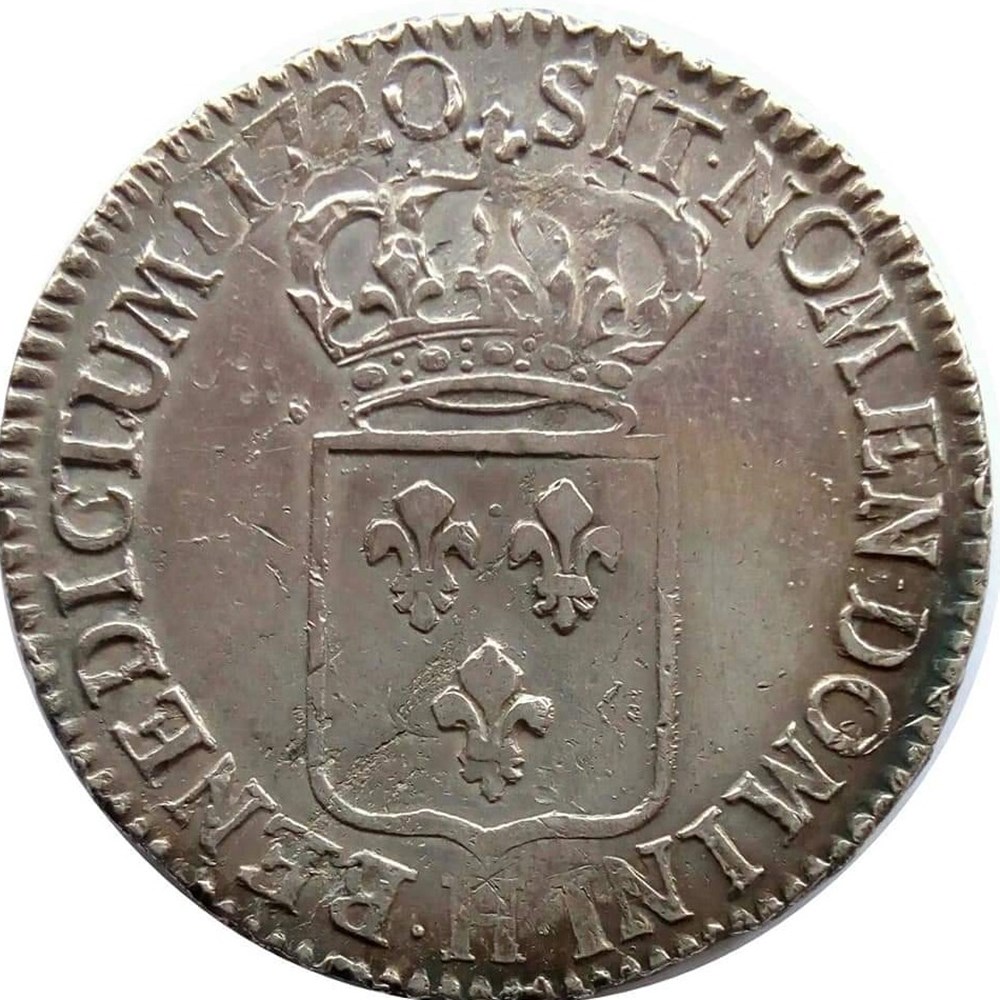Écu 1720 H de France monnaies europe medievale royales ecu 1720 h de france