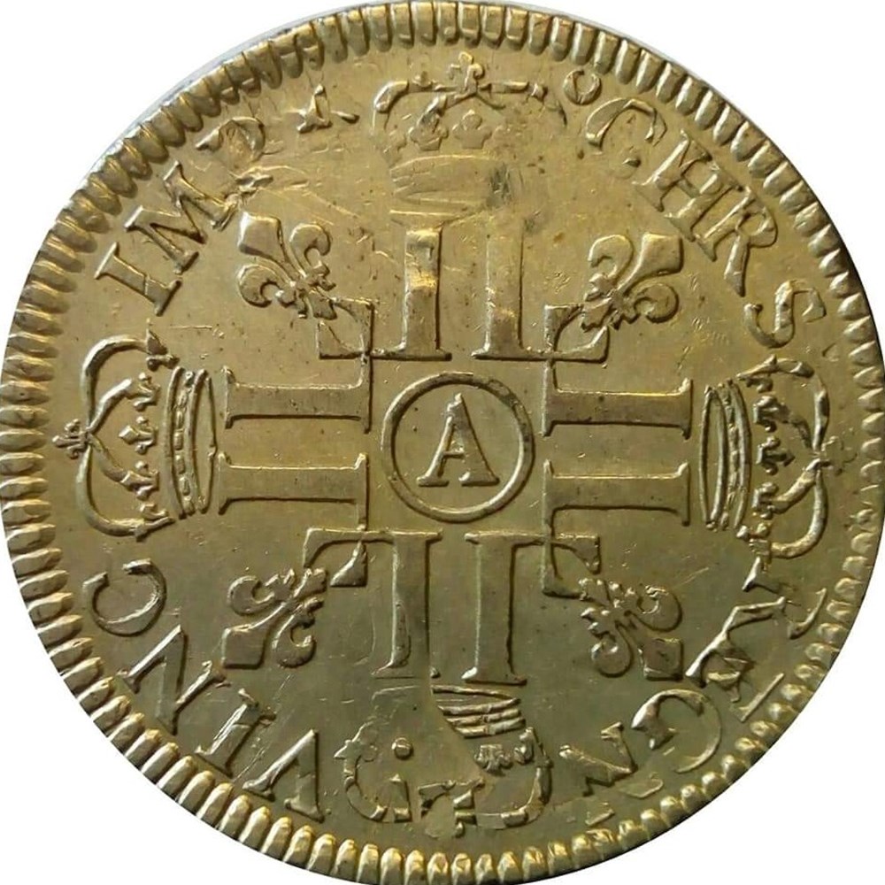 monnaies europe medievale france royales ecu 1692 a aux 4 l premier type