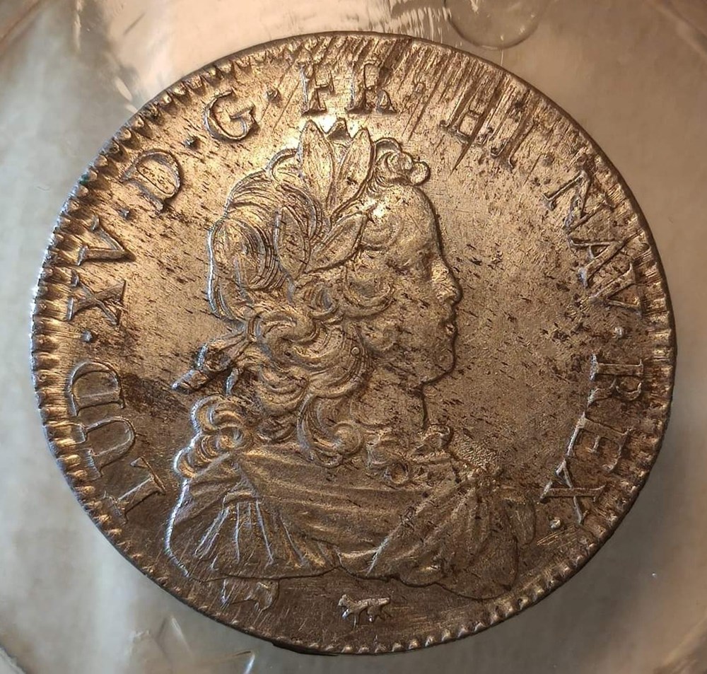 Écu 1723 A flan neuf de France monnaies europe medievale royales ecu 1723 a flan neuf de france