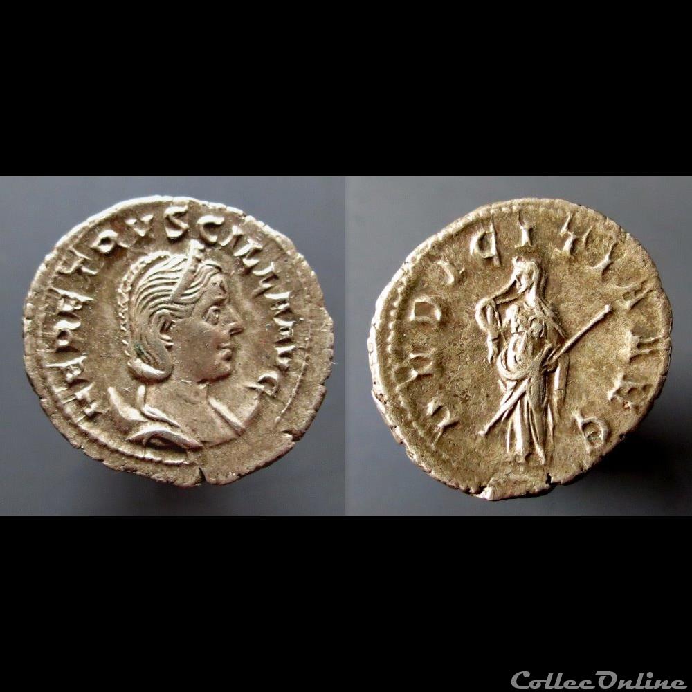 coin ancient roman herennia etruscilla ar antoninianus pvdicitia avg pudicitia