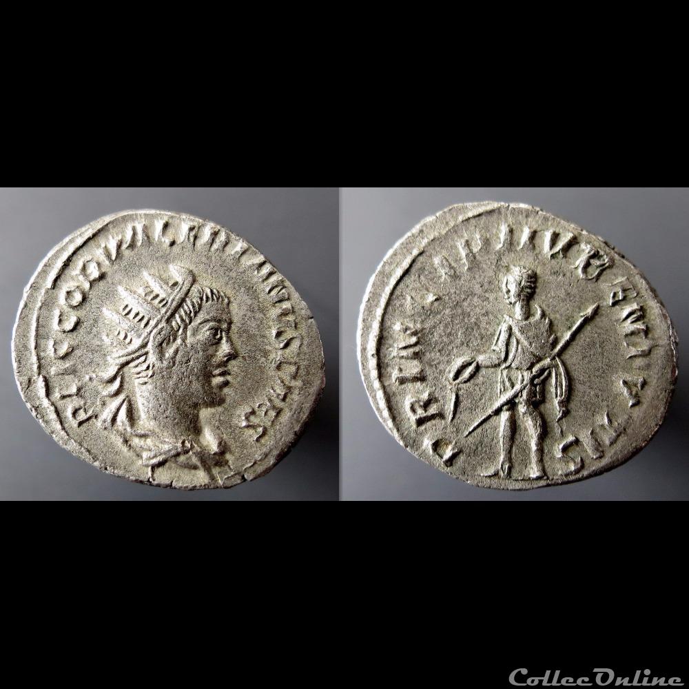 Base silver Antoninianus, Valerian II, as Caesar A.D.