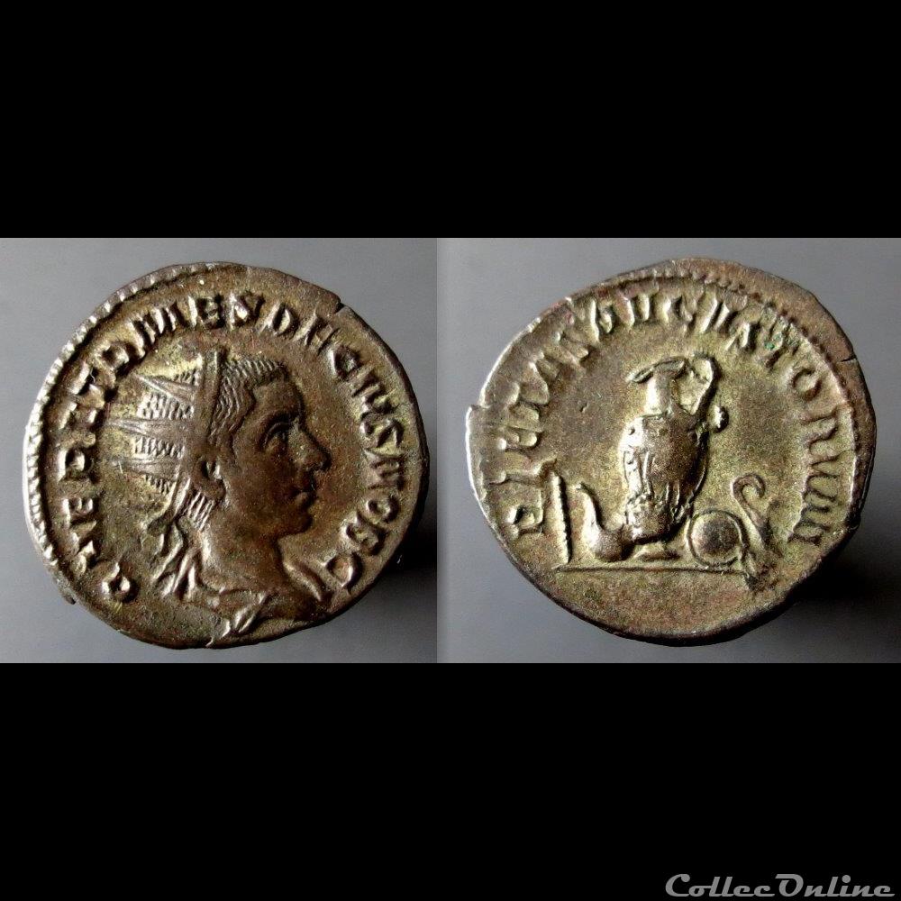 coin ancient roman herennius etruscus ar antoninianus