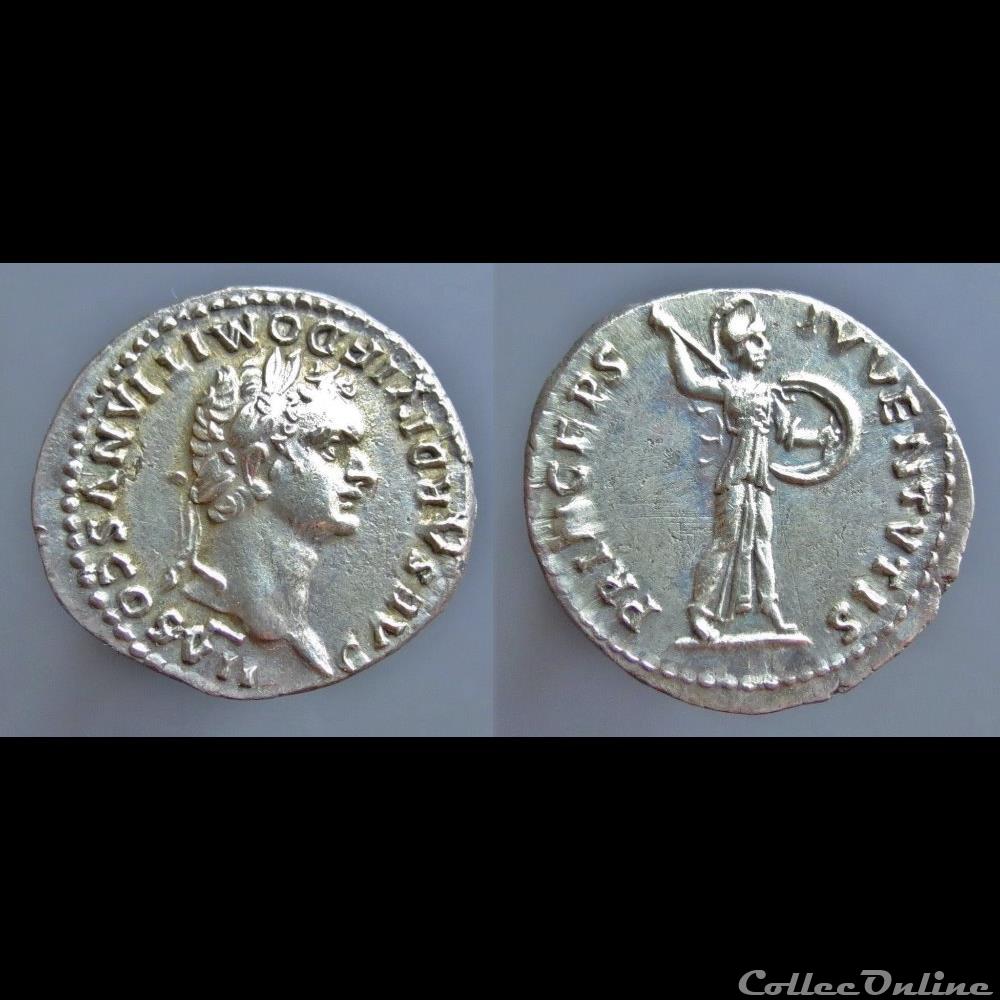 Domitian as Caesar under Titus, Denarius coin ancient roman domitian as caesar under titus denarius