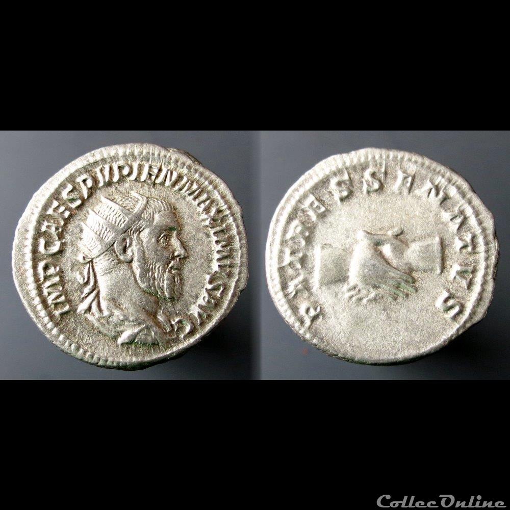 Pupienus, AR Antoninianus coin ancient roman pupienus ar antoninianus