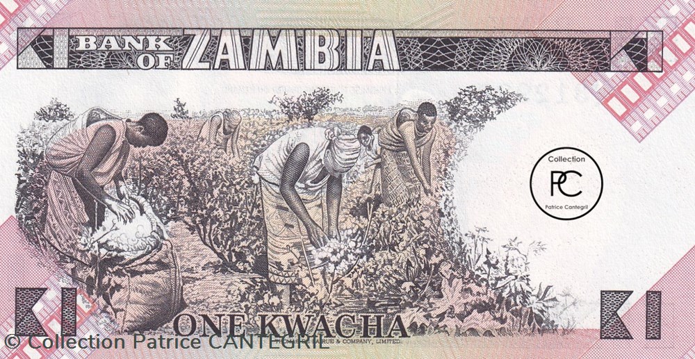 1986 Pick23b 1 ZK - Kwacha zambien Unc billets afrique 1986 pick23b 1 zk kwacha zambien unc