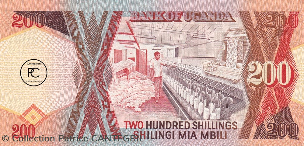 1996 Pick32b.3 200 Sh - Shilling ougandais Unc billets afrique 1996 pick32b 3 200 sh shilling ougandais unc
