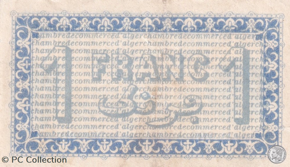 137-12-25/6/1919 Alger 1 Franc Cdc.(6) billets afrique algerie 137 12 25 6 1919 alger 1 franc cdc 6