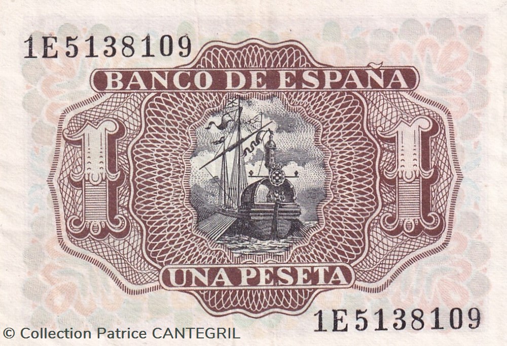 1953 Pick 144 1 Peseta Banco de España Unc billets europe espagne 1953 pick 144 1 peseta banco de espana unc