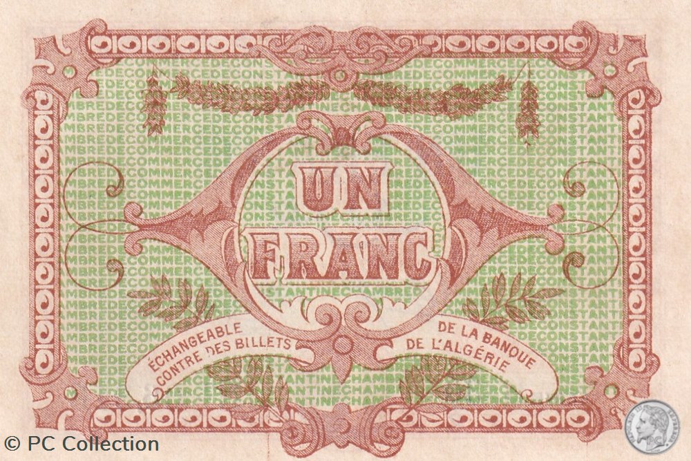 billets afrique algerie 140 20 28 6 1919 constantine 1 franc cdc series b30