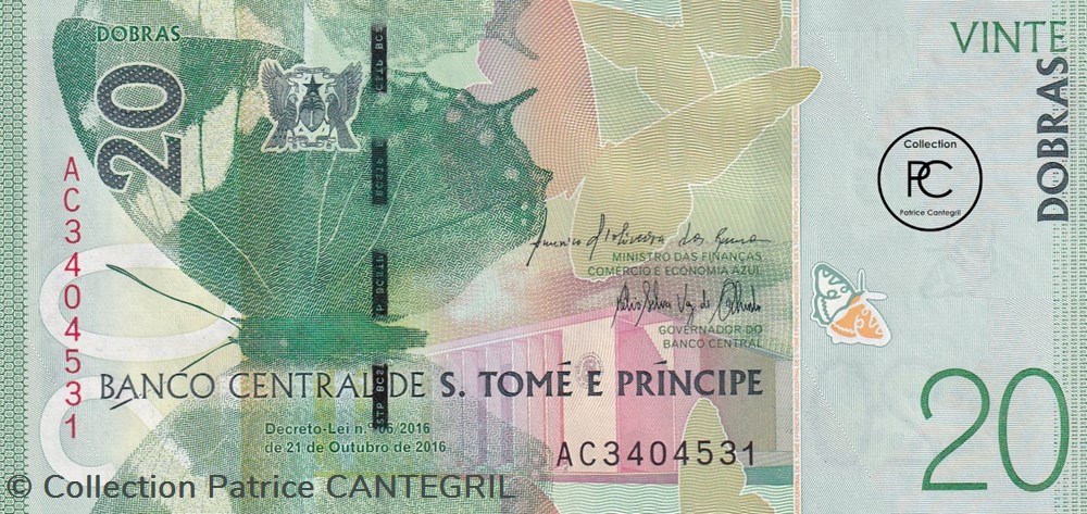 2016 Pick72a 20 Db - Dobra santoméen Unc billets afrique sao et principe 2016 pick72a 20 db dobra santomeen unc