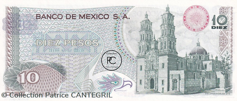 billets amerique du nord mexique 1974 pick63g 4 10 peso mexicain unc