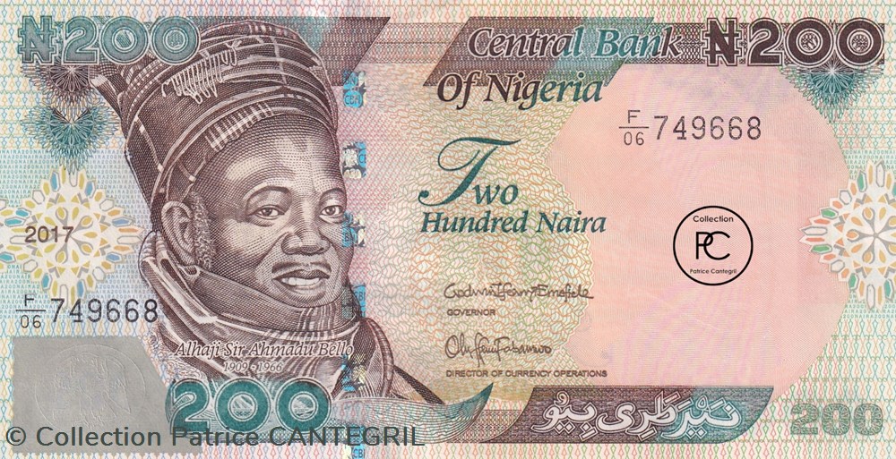 2017 Pick29q 200 ₦ - Naira nigérien Unc billets afrique nigeria 2017 pick29q 200 naira nigerien unc