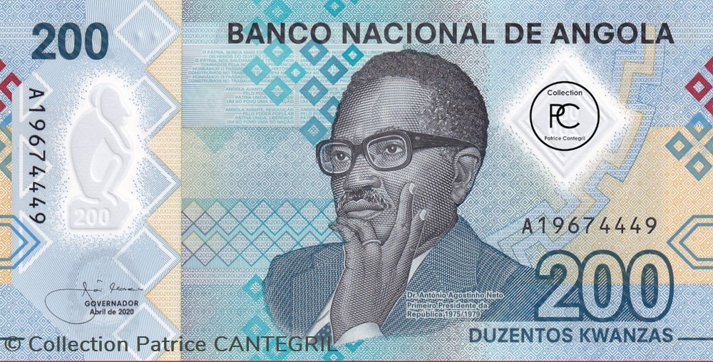 billets afrique 2020 pick159a 200 kz kwanza angolais unc