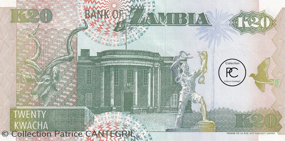1992 Pick36b 20 ZK - Kwacha zambien Unc billets afrique 1992 pick36b 20 zk kwacha zambien unc