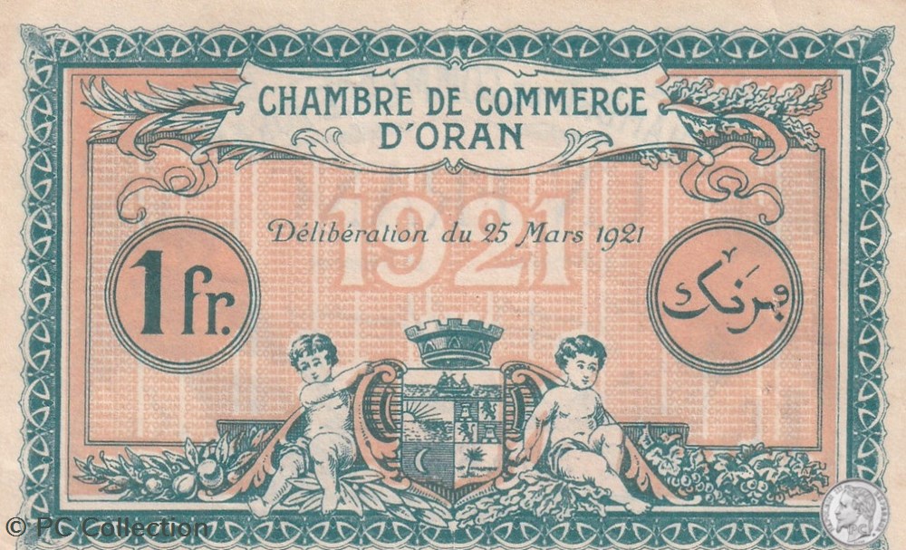 141-27 -25/03/1921 Oran 1 Franc Cdc billets afrique algerie 141 27 25 03 1921 oran 1 franc cdc
