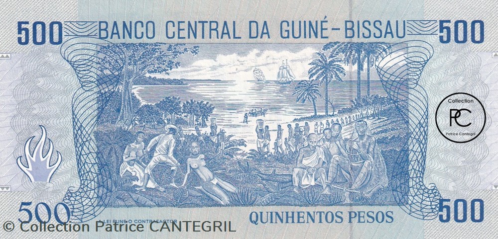 1990 Pick12 500 Peso de Guinée-Bissau Unc billets afrique 1990 pick12 500 peso de guinee bissau unc